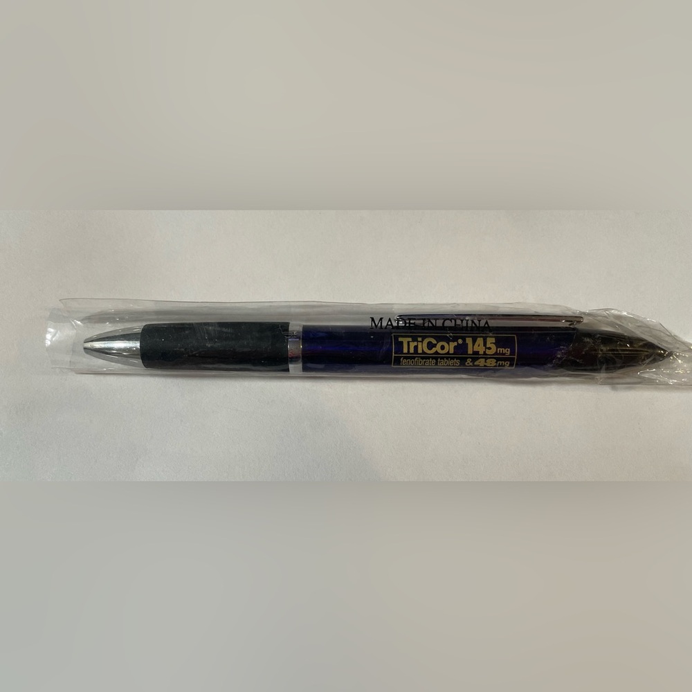 NEW Tricor 145mg Premium Metal Pen Drug Rep Pharmaceutical Pharma Promo UNTESTED
